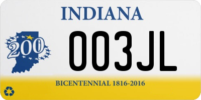 IN license plate 003JL