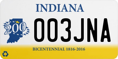 IN license plate 003JNA