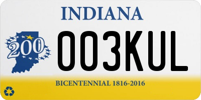 IN license plate 003KUL
