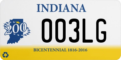 IN license plate 003LG