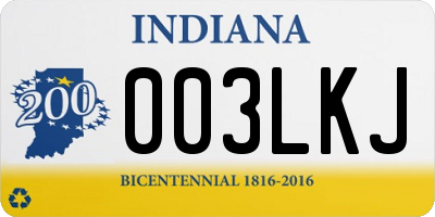 IN license plate 003LKJ