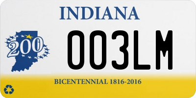 IN license plate 003LM