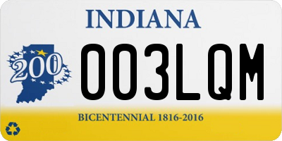 IN license plate 003LQM