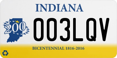 IN license plate 003LQV