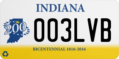 IN license plate 003LVB