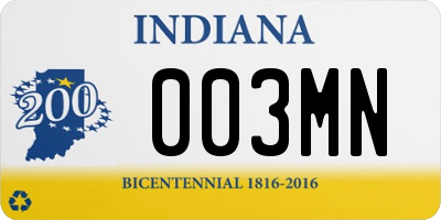 IN license plate 003MN