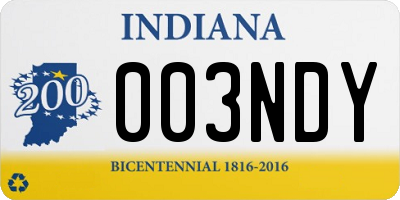 IN license plate 003NDY