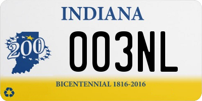 IN license plate 003NL