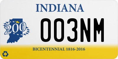 IN license plate 003NM