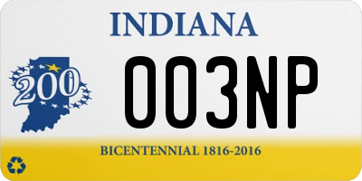 IN license plate 003NP