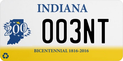 IN license plate 003NT