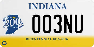 IN license plate 003NU