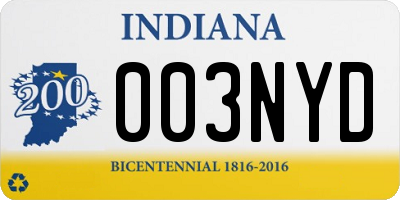 IN license plate 003NYD
