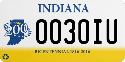 IN license plate 003OIU
