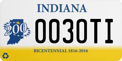 IN license plate 003OTI