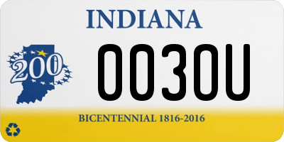 IN license plate 003OU