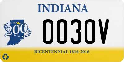 IN license plate 003OV