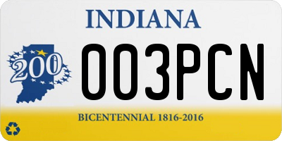 IN license plate 003PCN