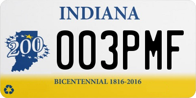 IN license plate 003PMF