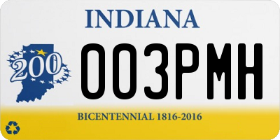 IN license plate 003PMH