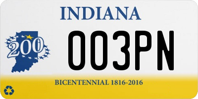 IN license plate 003PN