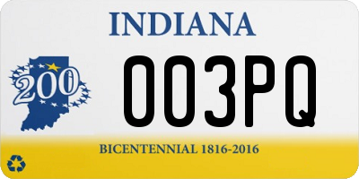 IN license plate 003PQ