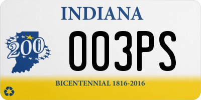 IN license plate 003PS