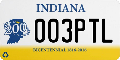 IN license plate 003PTL