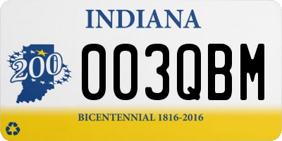 IN license plate 003QBM