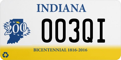 IN license plate 003QI