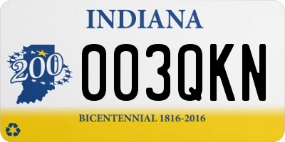 IN license plate 003QKN