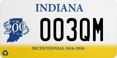 IN license plate 003QM