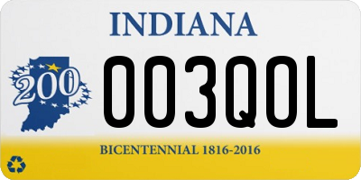 IN license plate 003QOL