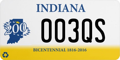 IN license plate 003QS