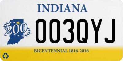 IN license plate 003QYJ