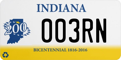 IN license plate 003RN