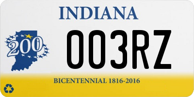 IN license plate 003RZ