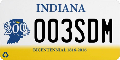IN license plate 003SDM
