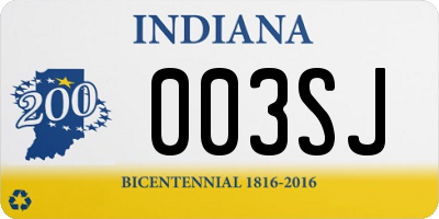 IN license plate 003SJ