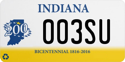 IN license plate 003SU