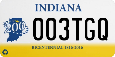 IN license plate 003TGQ