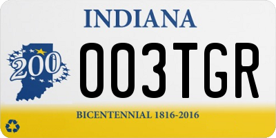 IN license plate 003TGR