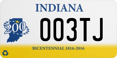 IN license plate 003TJ