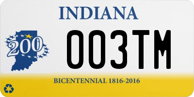 IN license plate 003TM