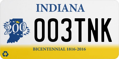 IN license plate 003TNK