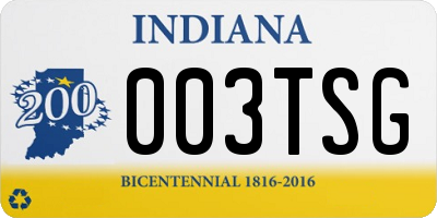 IN license plate 003TSG