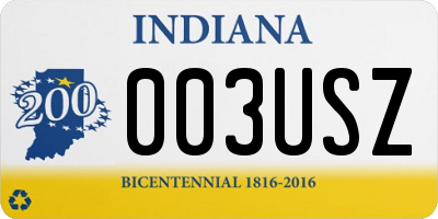 IN license plate 003USZ