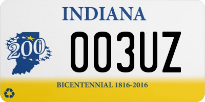 IN license plate 003UZ