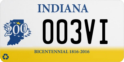 IN license plate 003VI