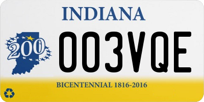 IN license plate 003VQE